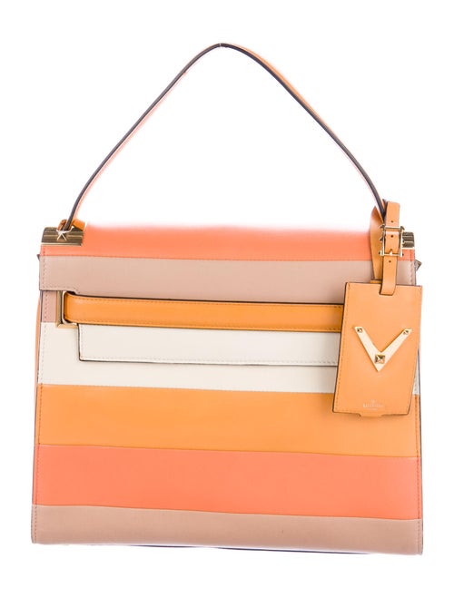 Valentino Leather My Rockstud Bag Orange