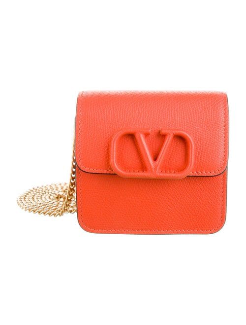 Valentino Leather VSling Mini Bag Orange