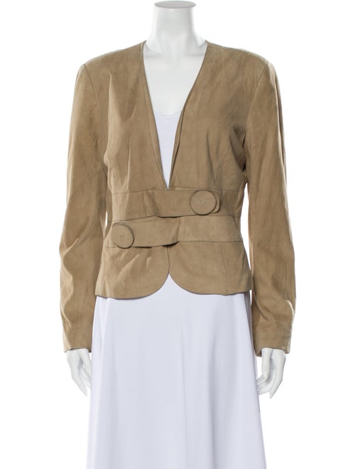 Valentino Vintage Lamb Leather Blazer