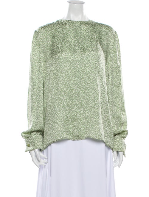 Valentino Vintage Printed Blouse Green