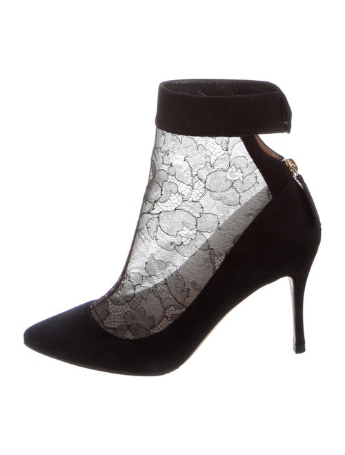 Valentino Lace Pattern Boots Black