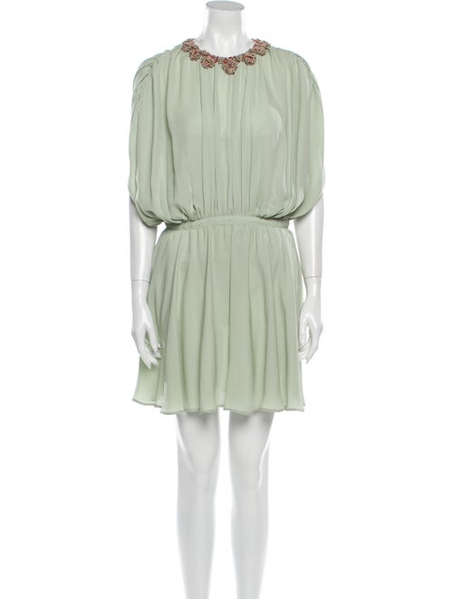 Valentino Silk Mini Dress w/ Tags Green