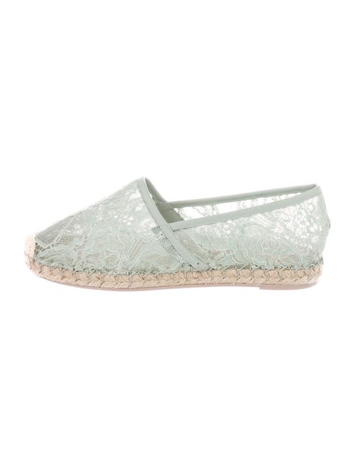 Valentino Lace Pattern Espadrilles w/ Tags Green