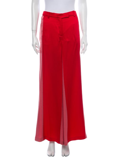 Valentino Wide Leg Pants Red