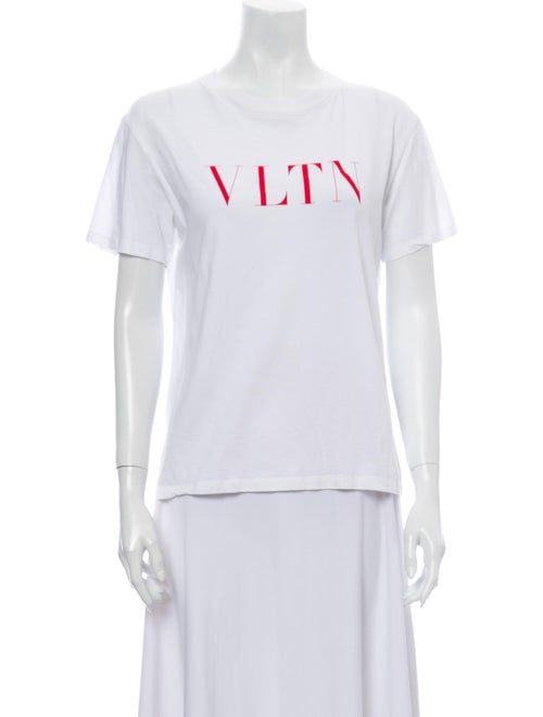 Valentino Graphic Print Crew Neck T-Shirt White