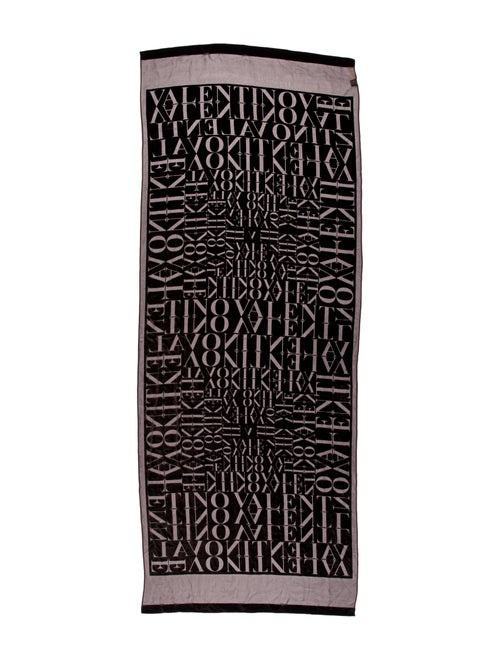 Valentino Devoré Silk-Blend Scarf Brown