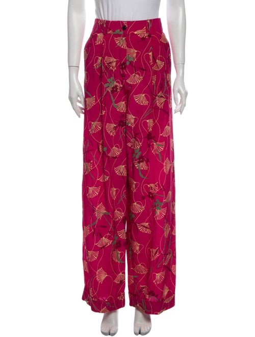 Valentino Silk Wide Leg Pants w/ Tags Pink