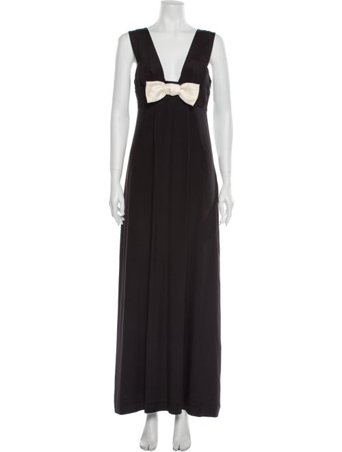 Valentino Silk Long Dress Black