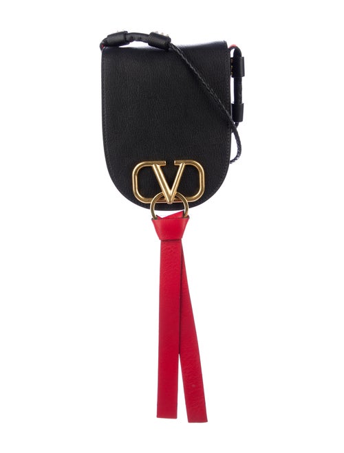 Valentino Small VRing Saddle Bag Black