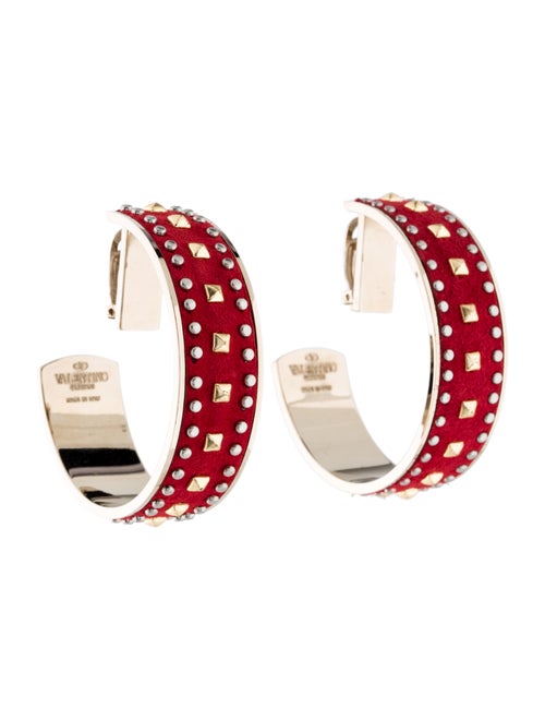 Valentino Rockstud Hoop Earrings Gold