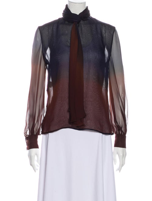 Valentino Vintage Silk Blouse Brown
