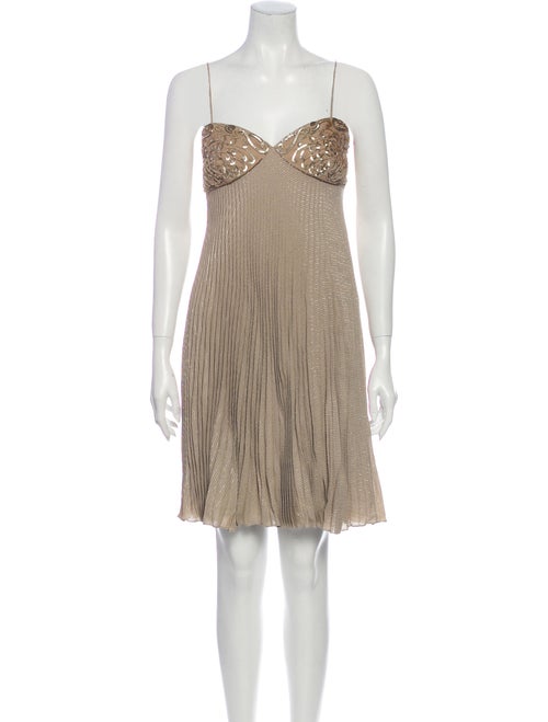 Valentino Vintage Mini Dress Metallic