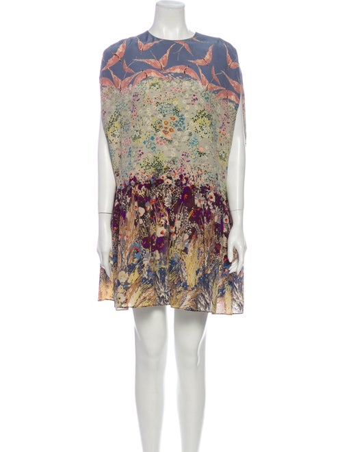 Valentino Silk Mini Dress Green