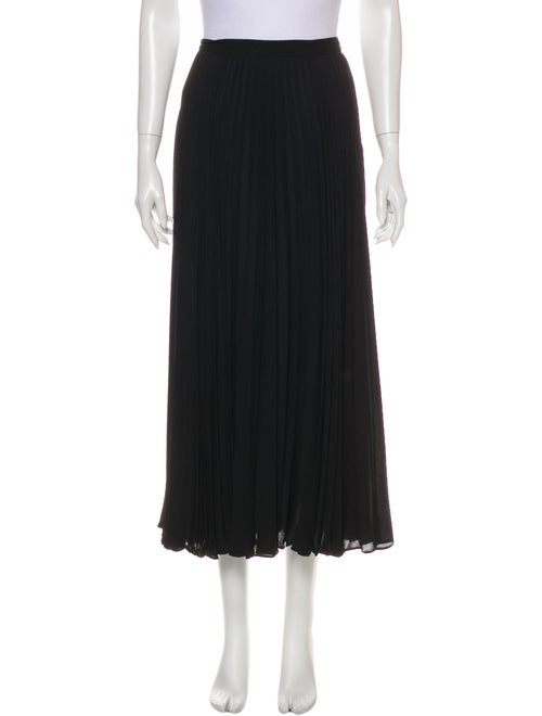 Valentino Silk Midi Length Skirt Black