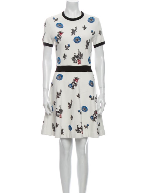 Valentino Printed Mini Dress White