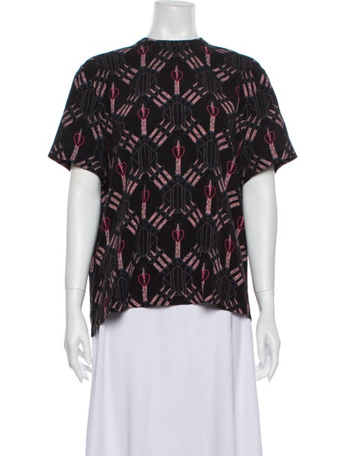 Valentino Silk Printed Blouse Black