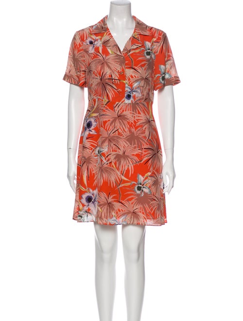 Valentino Silk Mini Dress Orange
