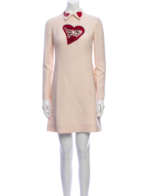 Valentino Virgin Wool Mini Dress Wool