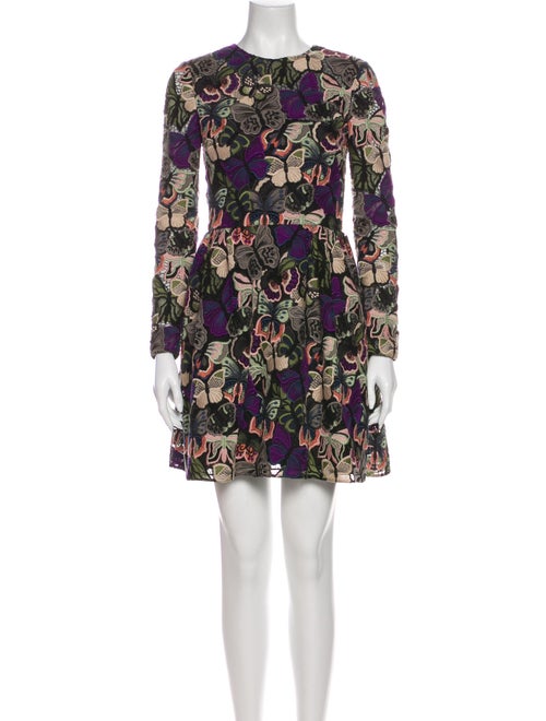 Valentino Silk Knee-Length Dress Black