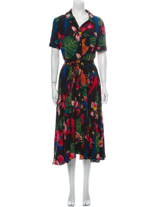 Valentino Silk Long Dress Black