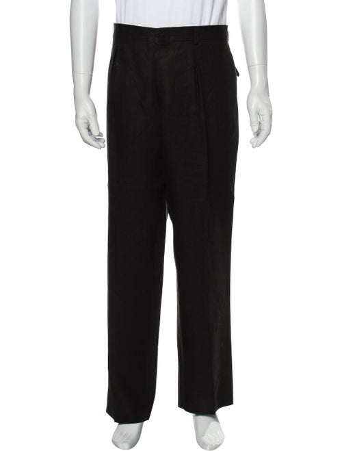 Valentino Linen Dress Pants Black