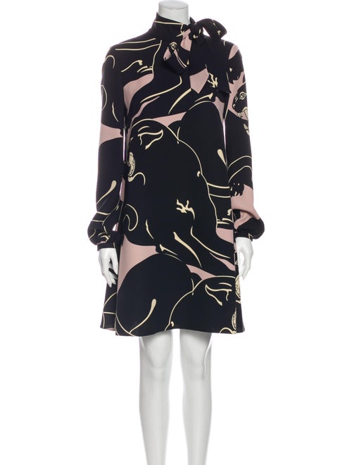 Valentino Silk Mini Dress Black