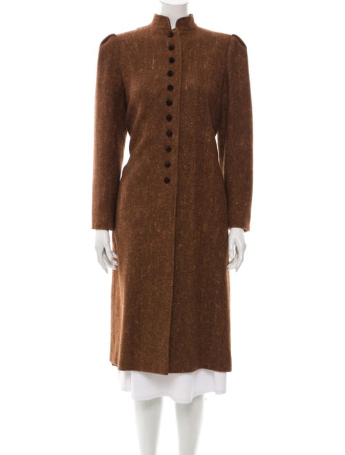Valentino Vintage Structured Longline Coat Brown
