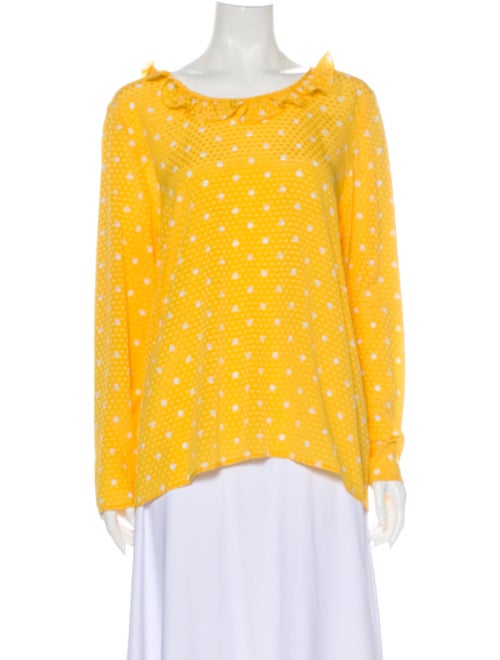 Valentino Vintage Silk Blouse Yellow