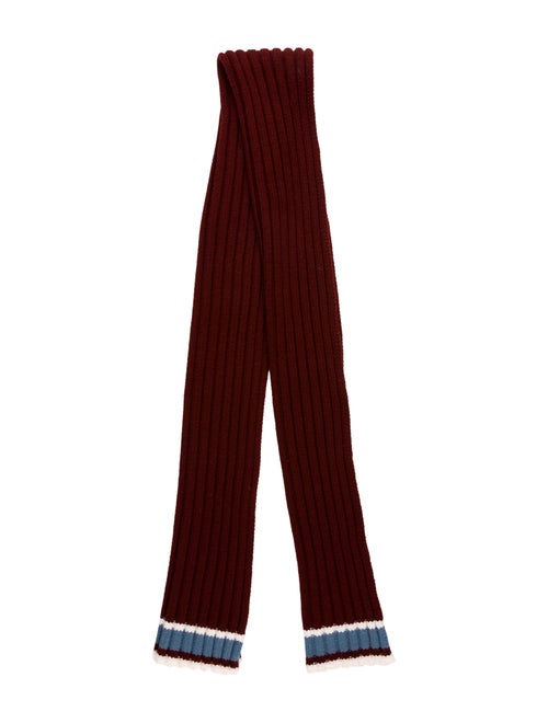 Valentino Wool Knit Scarf white