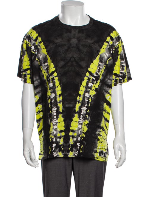 Valentino Tie-Dye Print Crew Neck T-Shirt Green