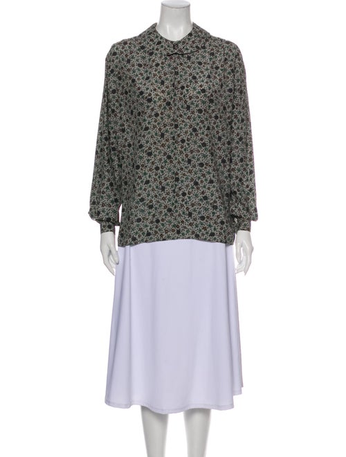 Valentino Vintage Printed Blouse White