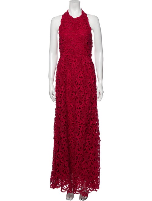 Valentino Silk Long Dress Red