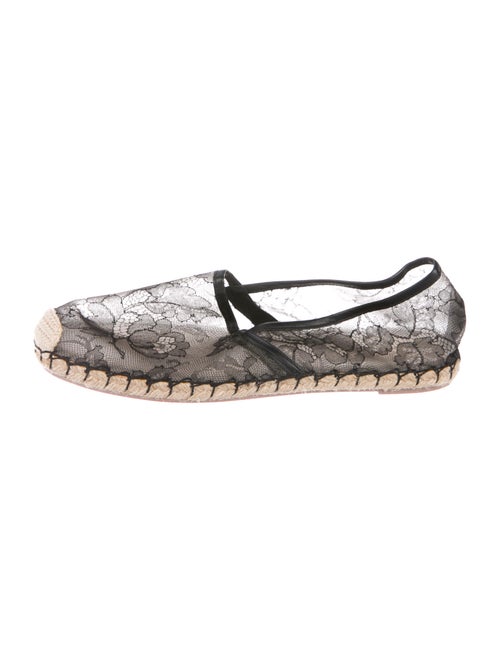 Valentino Lace Pattern Leather Trim Embellishment
