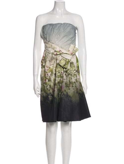 Valentino Silk Mini Dress Grey