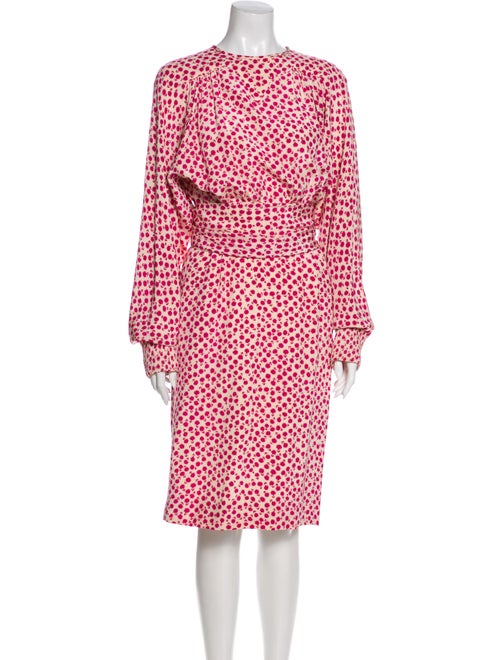 Valentino Floral Print Midi Length Dress