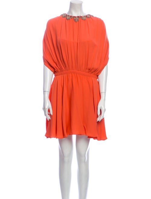 Valentino Silk Mini Dress Orange