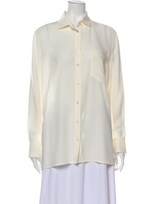 Valentino Long Sleeve Button-Up Top