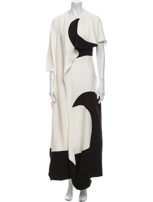 Valentino Silk Long Dress White