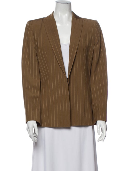 Blazer Bomber Jacket Striped Black and Brown Blazer Vintage S-M