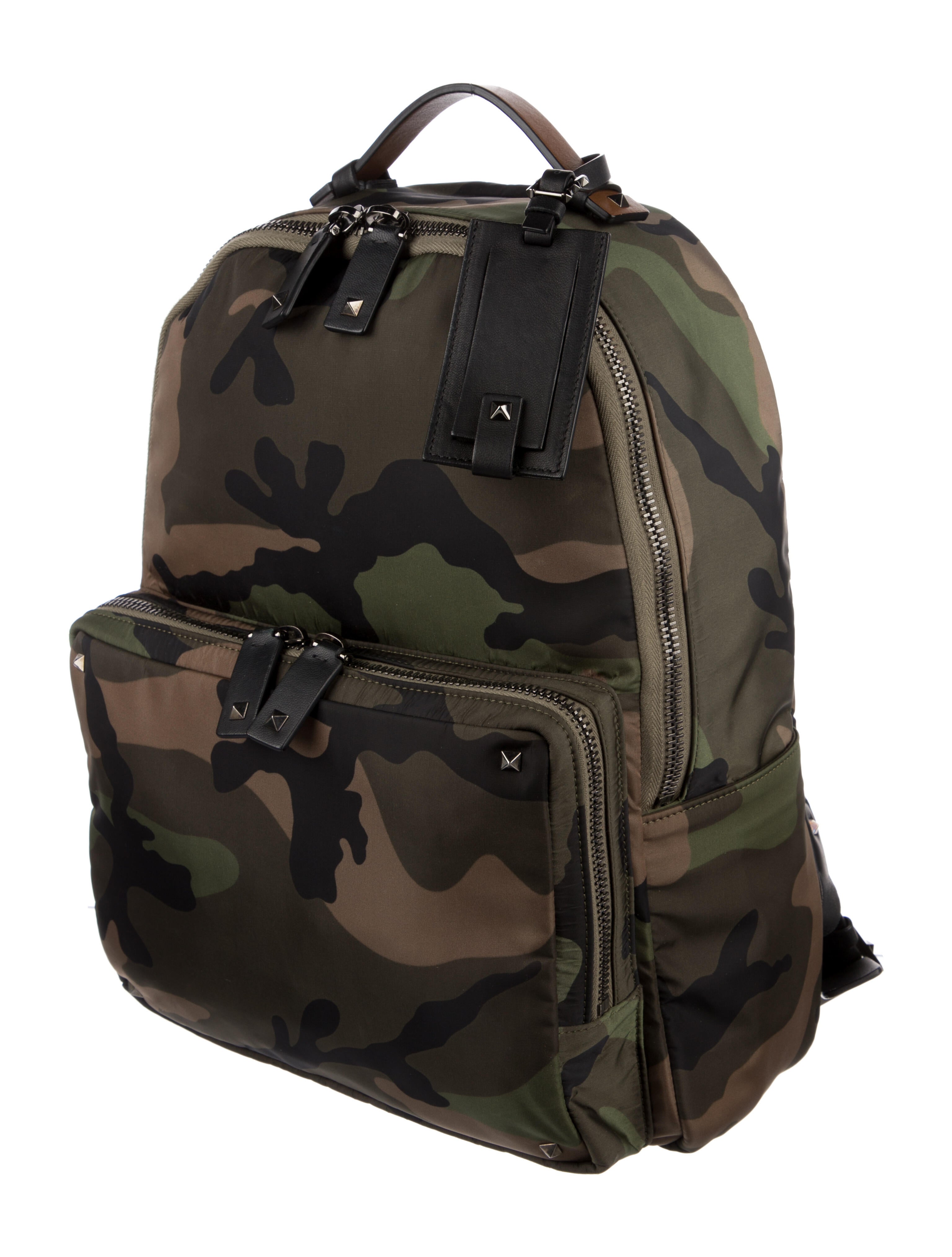 Valentino Camouflage Nylon Backpack