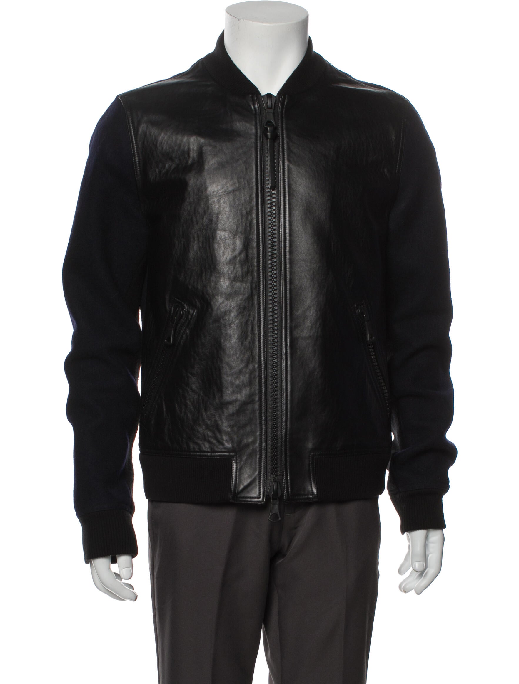 doma leather bomber jacket