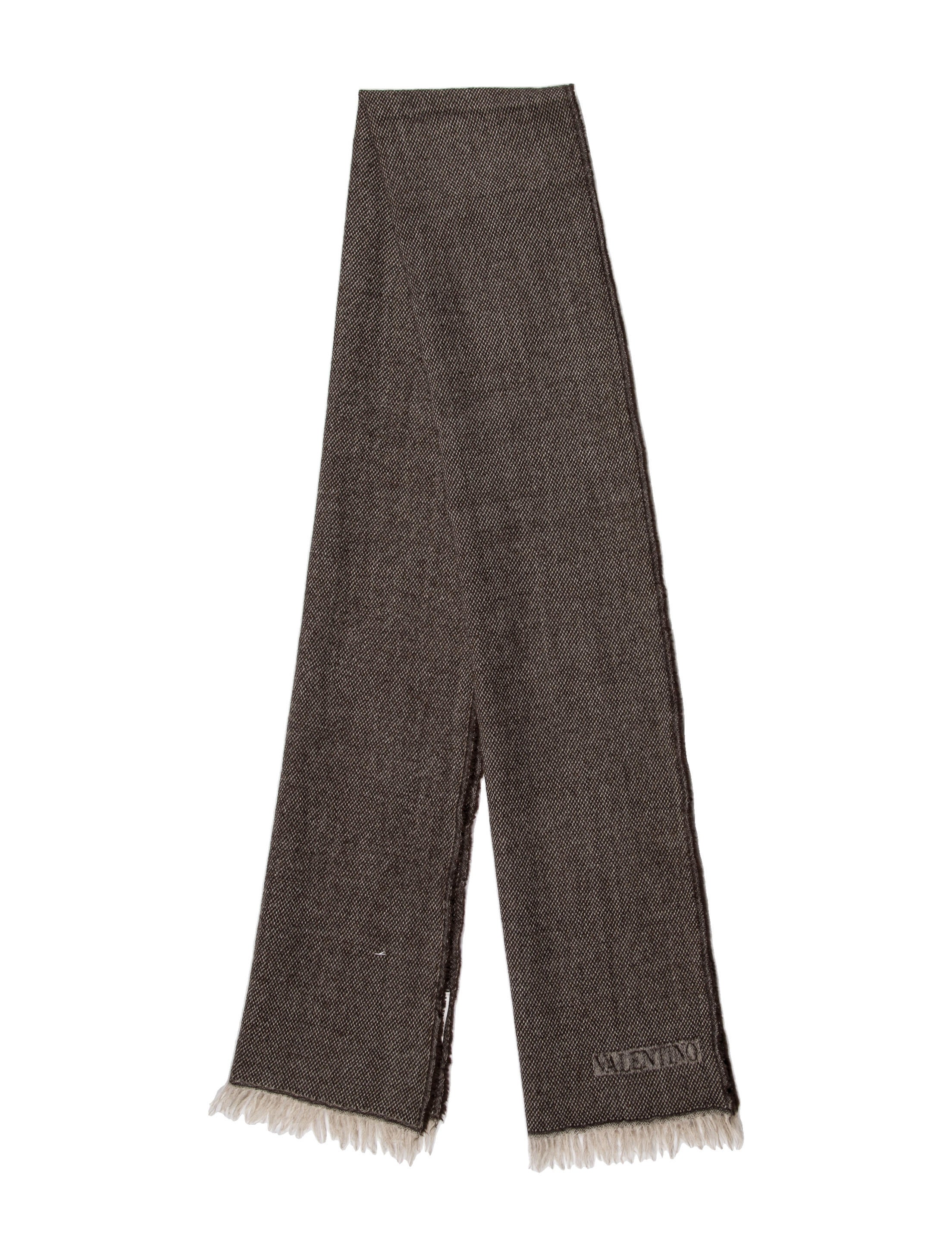 Valentino Lace FringeTrimmed Shawl Brown Scarves and Shawls