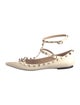 Valentino Rockstud Accents Leather Flats