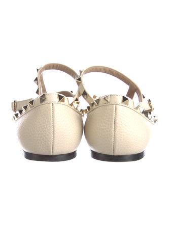 Valentino Rockstud Accents Leather Flats