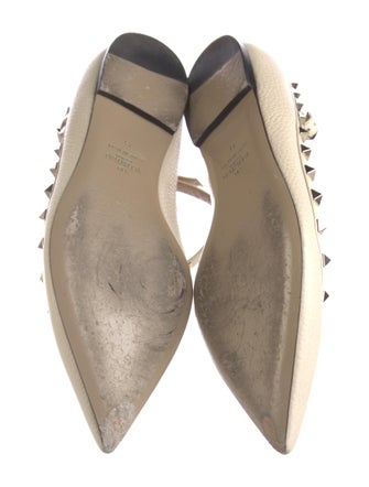 Valentino Rockstud Accents Leather Flats