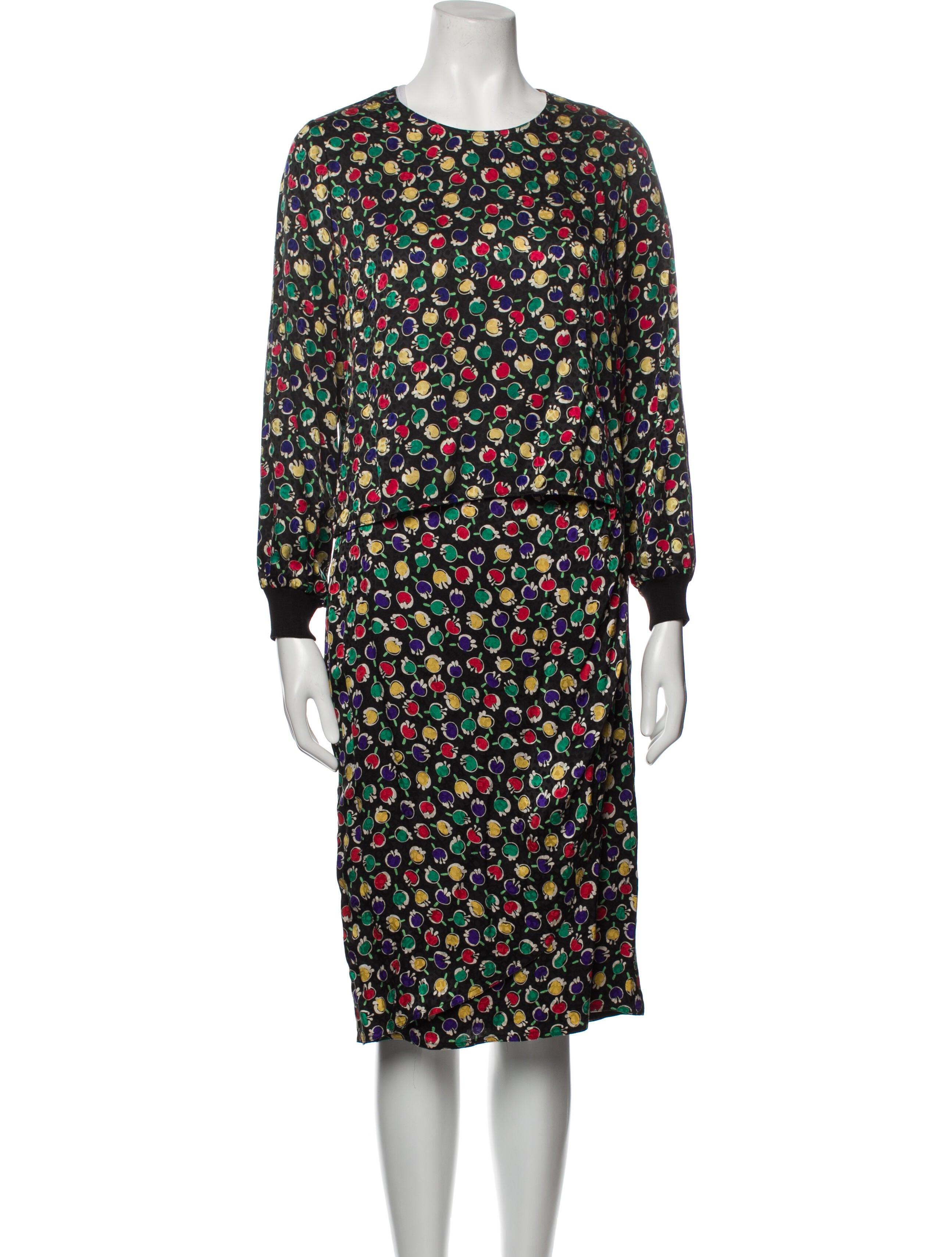 Valentino Vintage Silk Skirt Set