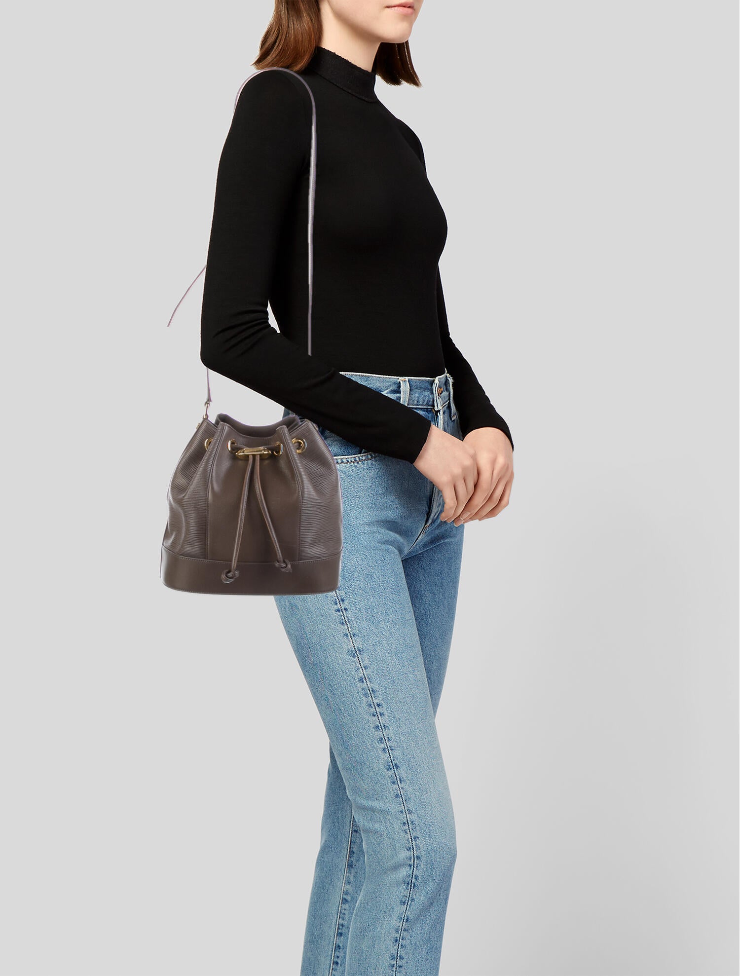 Valentino Vintage Bucket Bag Brown Bucket Bags, Handbags VAL109947