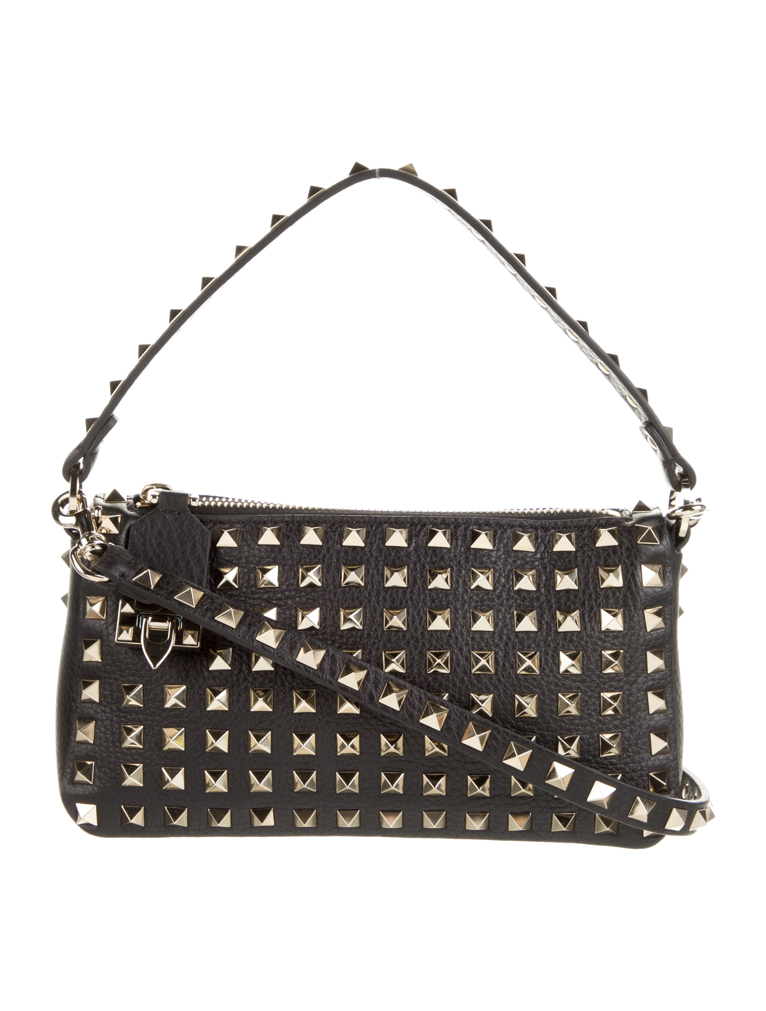 Valentino Rockstud Shoulder Bag Black Shoulder Bags, Handbags VAL298695 The RealReal