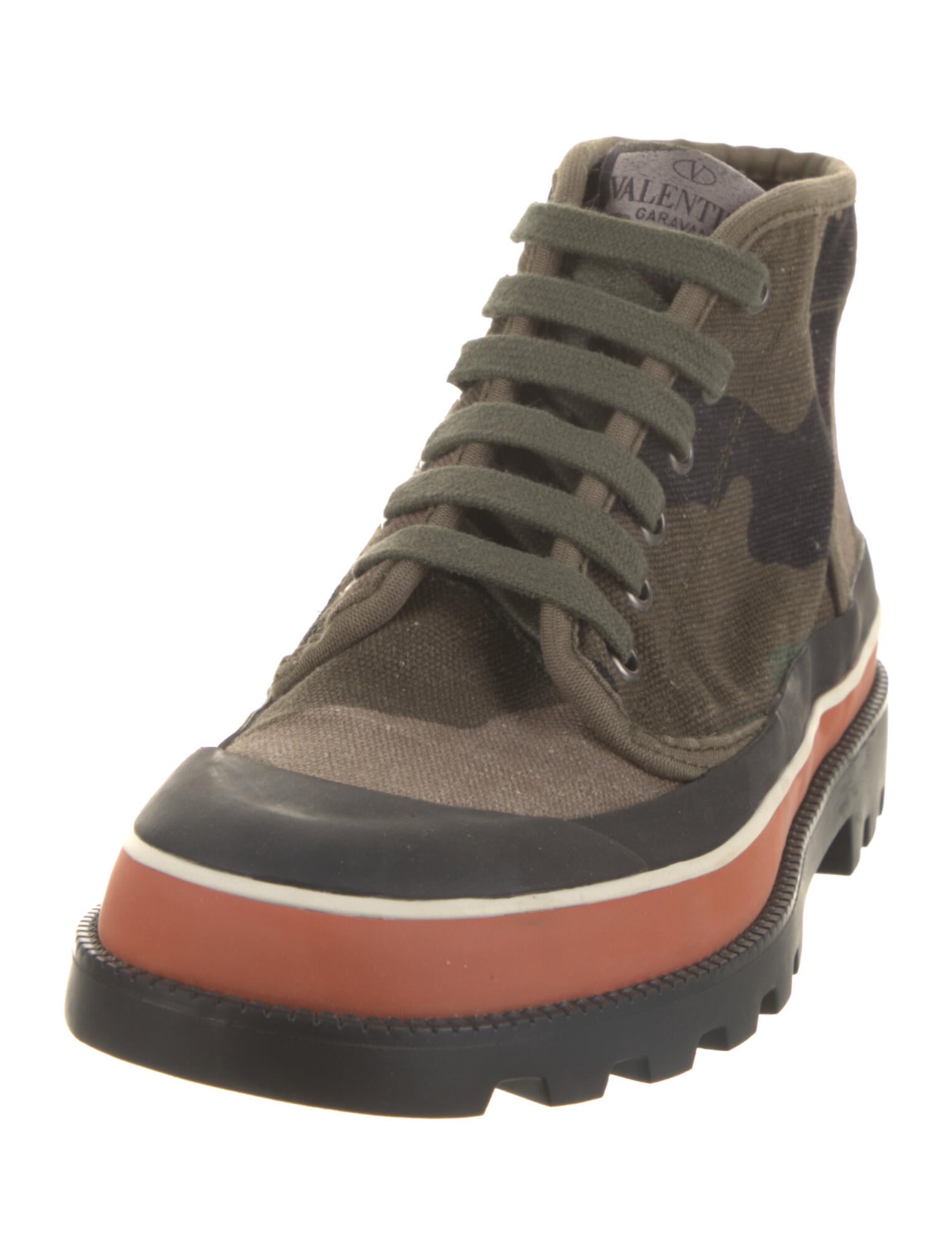 Valentino Canvas Camouflage Print Lace 