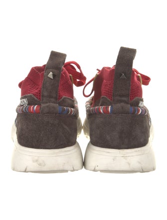 Valentino Rockstud Accents Printed Sneakers